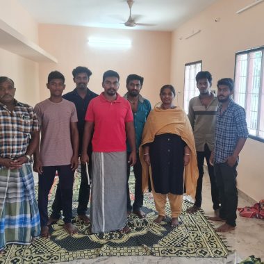 Varmakalai Aasan P. Blesswin and Students Honored with Memento by Mr. Karate Tennison